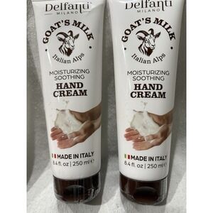 Delfanti Milano Goat's Milk Italian Alps Moisturizing Hand Cream 8.4 Oz 2 Pack